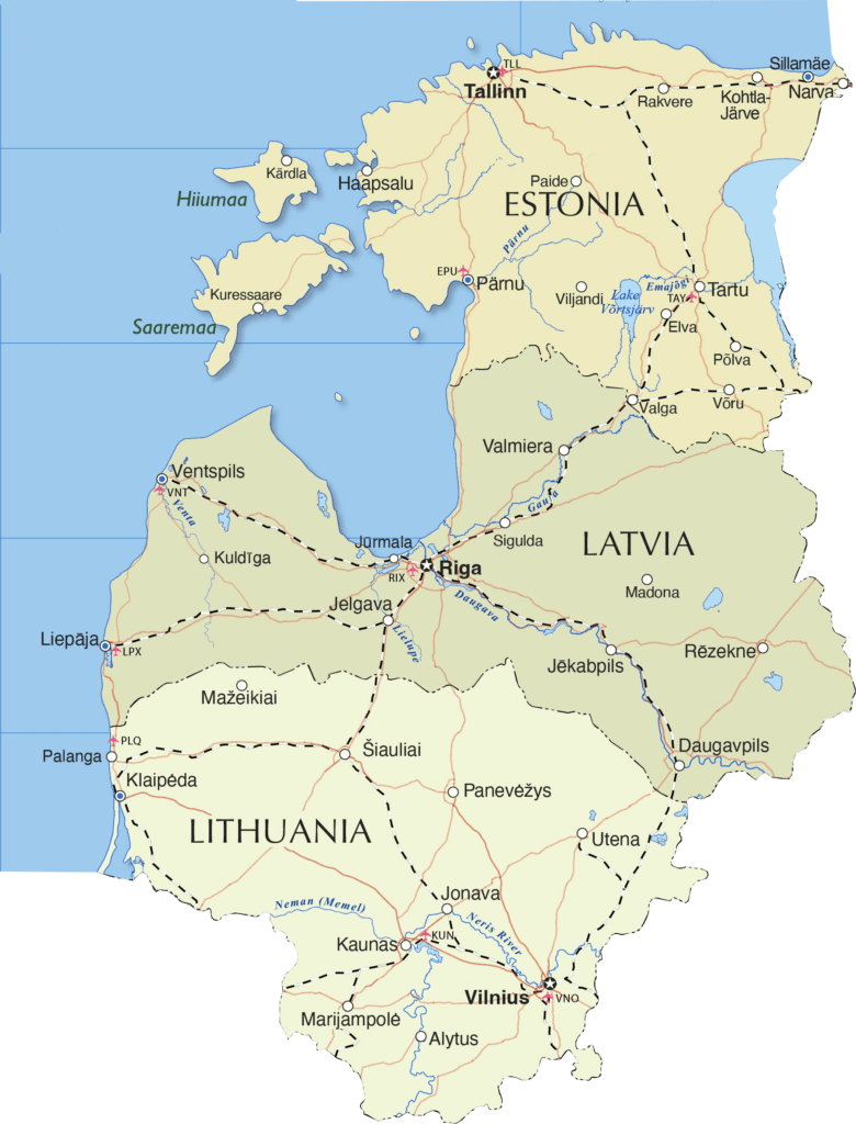 Map of Baltic state